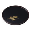 Photo1: Japanese Echizen Urushi lacquer Bon wooden tray round gold pine tamari D303mm (1)