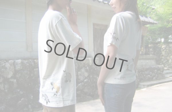Photo3: Natural and Hand dyes Mitsuru unisexed T-shirt made in Japan flowing water carp (3)