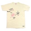 Photo1: Natural and Hand dyes Mitsuru unisexed T-shirt made in Japan cherry hand painted (1)