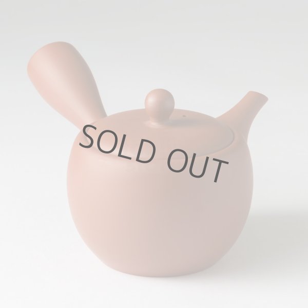 Photo2: Tokoname tea pot kyusu Jinsui Kiwami shudei red natsume 350ml (2)