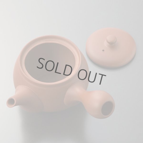 Photo3: Tokoname tea pot kyusu Jinsui Kiwami shudei red tachi bukuro 270ml (3)