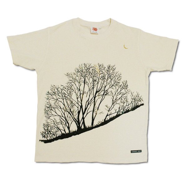 Photo3: Natural and Hand dyes Mitsuru unisexed T-shirt made in Japan moonlight (3)
