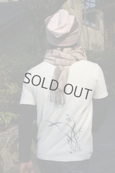 Photo2: Natural and Hand dyes Mitsuru unisexed T-shirt made in Japan riverstream orchid (2)