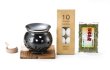 Photo1: Tokoname ware Japanese green tea aroma Tea Incense Burner Complete Set  (1)