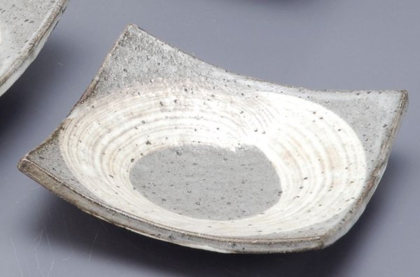 Photo1: Shigaraki pottery Japanese plate enso hakeme gray D14 cm  (1)