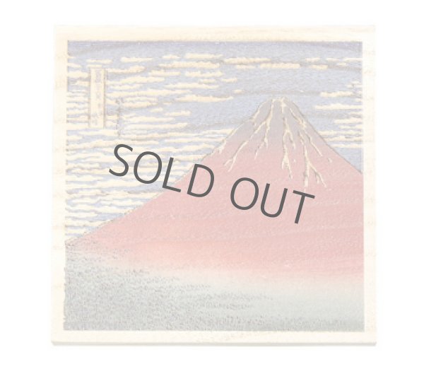 Photo3: Japanese cypress Ukiyoe wooden coaster yobi (3)
