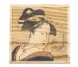 Photo4: Japanese cypress Ukiyoe wooden coaster yobi (4)