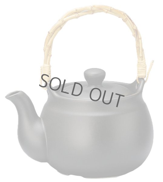Photo10: Tokoname Dobin Japanese tea kettle black heat resistance pottery 1100ml (10)