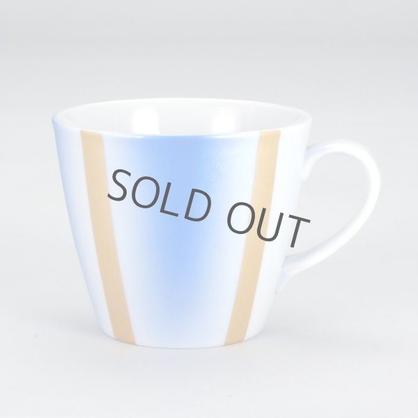 Photo1: Kutani Porcelain sd Japanese mug coffee tea cup blue gold 320ml (1)