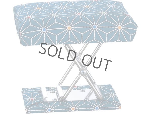 Photo9: kneel chair portable tea ceremony Adjustable Height Dutch blue (9)