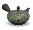 Photo8: Tokoname Japanese tea pot kyusu YT Shohou aochibu blue gold 260ml (8)