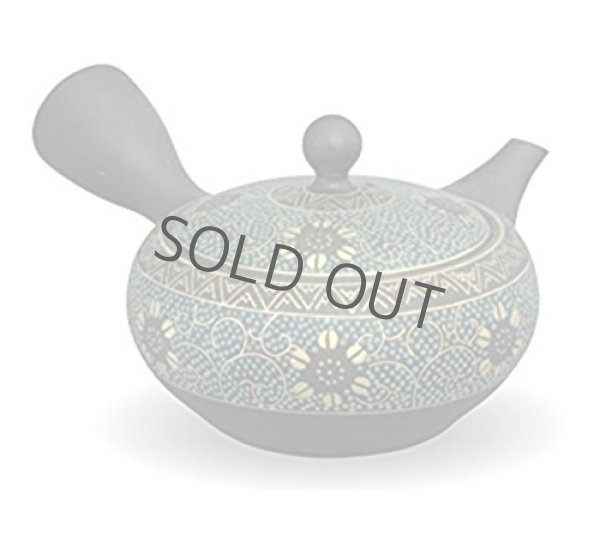 Photo8: Tokoname Japanese tea pot kyusu YT Shohou aochibu blue gold 260ml (8)