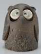 Photo2: Shigaraki pottery Japanese doll lucky owl hai gray H120mm (2)