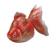 Photo10: Japanese Goldfish Statue Figurine Kutani Porcelain red sai W16cm (10)