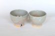 Photo2: Hagi ware Senryuzan climbing kiln Japanese tea cups kumidashi set of 2 (2)