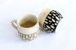 Photo16: Tokoname Japanese pottery Coffee Mug tea cup hand carved polka-dot Kenji 260ml (16)