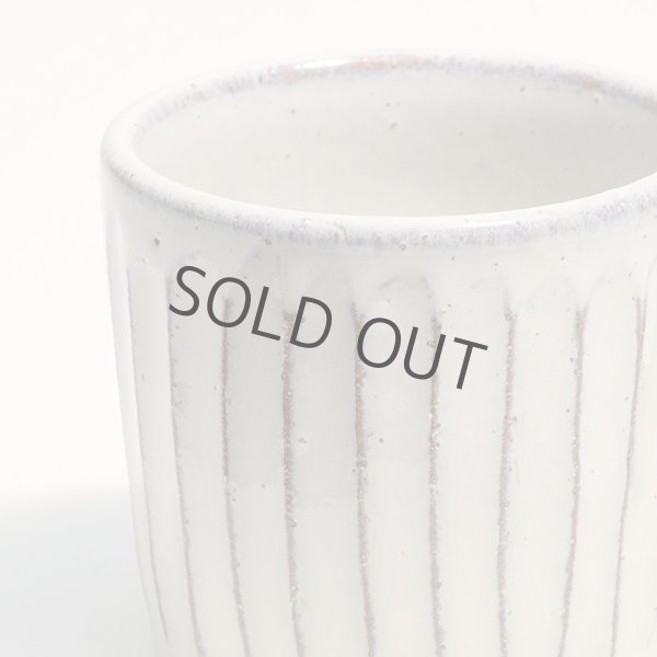 Photo2: Shigaraki sd Japanese pottery tea mug coffee cup Shinogi white 320 ml (2)