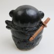 Photo4: Shigaraki pottery Japanese Tanuki Cute Raccoon Dog  Black Ninja H 17.5 cm (4)
