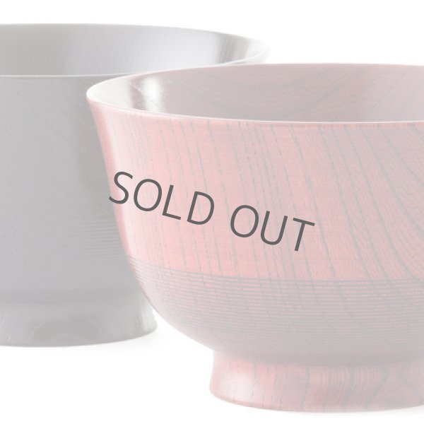 Photo3: Japanese Yamanaka Urushi lacquer soup bowl wan zelkova wood D11.5cm set of 2 (3)