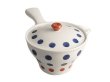 Photo5: Arita imari sd Porcelain Japanese tea pot white hakuji mame polka dot 380ml (5)