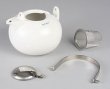 Photo3: Japanese ceramics Dobin tea pot ZEROJAPAN white 1350ml (3)