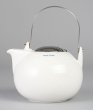 Photo1: Japanese ceramics Dobin tea pot ZEROJAPAN white 1350ml (1)