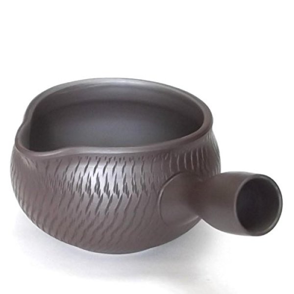 Photo1: Banko Japanese tea pot Yusamashi shidei carved 350ml (1)