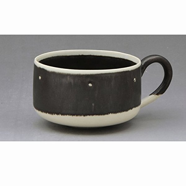 Photo1: Kiyomizu Japanese pottery mug coffee cup yusai tenmon 280ml (1)