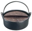 Photo2: OIGEN Japanese Nabe Iron Pot nikomi with a wooden lid (2)