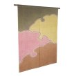 Photo1: Noren Mitsuru Japanese linen door curtain kusakizome snow crystal 88 x 150cm (1)