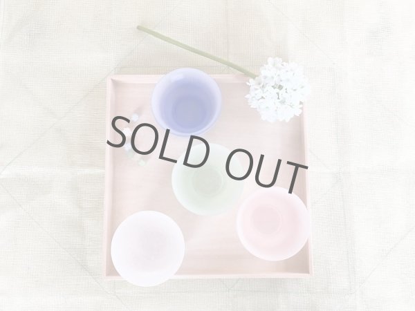 Photo9: Hirota glass Sencha wan yunomi cup sake Fubuki snow makeup140 ml set of 4 (9)