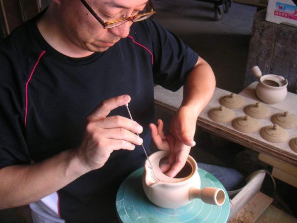 Photo4: Shikou tea pot Japanese Fujiso pottery banko Yakishime 280 ml (4)