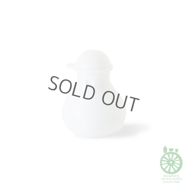 Photo2: Hasami Porcelain Japanese soy sauce bottle white hakuji torso 160ml (2)