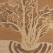 Photo2: Noren Mitsuru Japanese linen door curtain kusakizome kabura turnip 88 x 150cm (2)