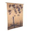 Photo3: Noren Mitsuru Japanese linen door curtain kusakizome bamboo gourd 88 x 150cm (3)