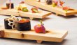 Photo3: Japanese Natural Wooden Sushi Sashimi Serving Plate yc Hinoki cypress M W36cm　 (3)