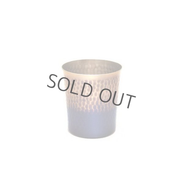 Photo1: Copper Japanese Bar Mug hammered tumbler two‐tone dark blue bronze 270ml (1)