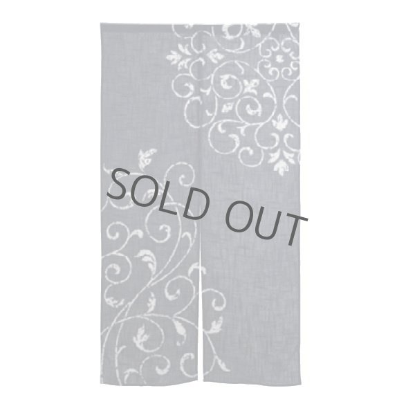 Photo2: Kyoto Noren KWOS Japanese door curtain Karakusa leaf 85 x 150cm (2)