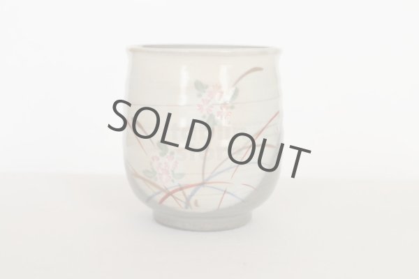 Photo6: Kiyomizu pottery yunomi flower kinsai tea cup set of 2 (6)