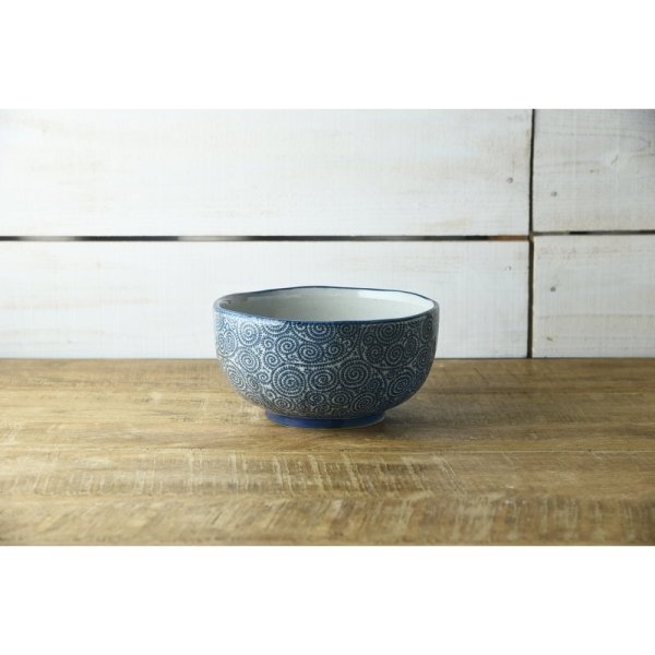 Photo2: Japanese Rice Soup Noodle bowl Donburi Mino ware tako karakusa koshi D181mm  (2)