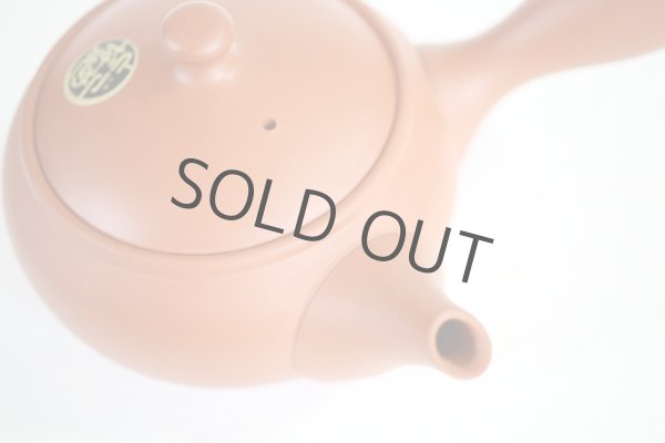 Photo10: Tokoname tea pot kyusu Jinsui Kiwami shudei red shin maru 250ml (10)