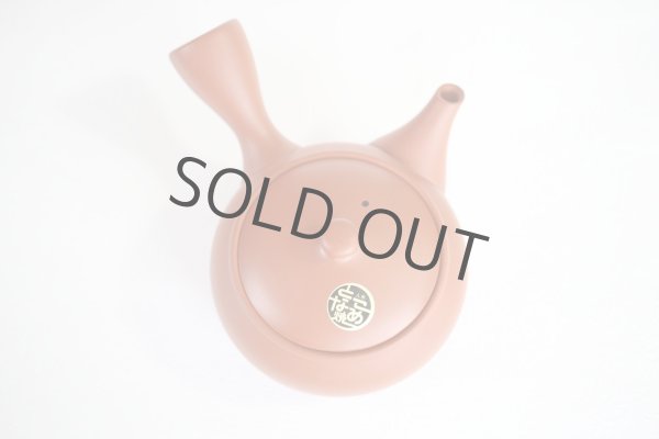 Photo9: Tokoname tea pot kyusu Jinsui Kiwami shudei red shin maru 250ml (9)