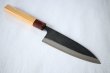 Photo5: Kosuke Muneishi Hand forged Blue #2 steel Kurouchi Santoku knife 165mm (5)