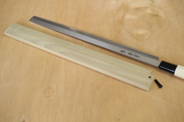 Photo5: Magnolia wood Saya with pin for Sakai takayuki Sashimi Yanagiba any type (5)