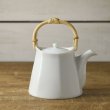 Photo1: Mino Japanese ceramics Dobin tea pot Miyama white 430ml (1)