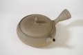 Tokoname Japanese tea pot Gyokko pottery tea strainer flat shape yakishime 210ml