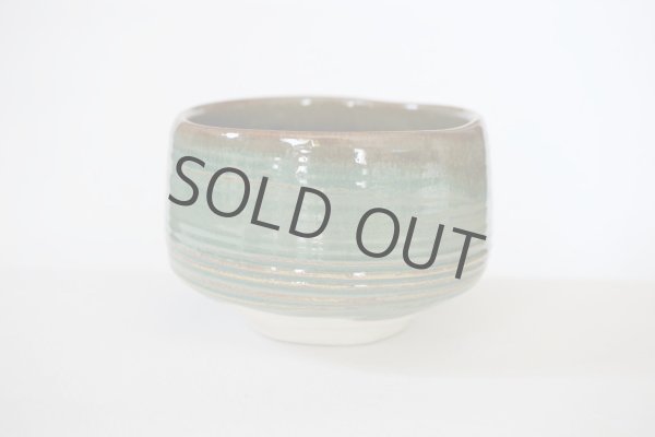 Photo2: Mino yaki ware Japanese tea bowl Aokinkama kiln wata chawan Matcha Green Tea (2)