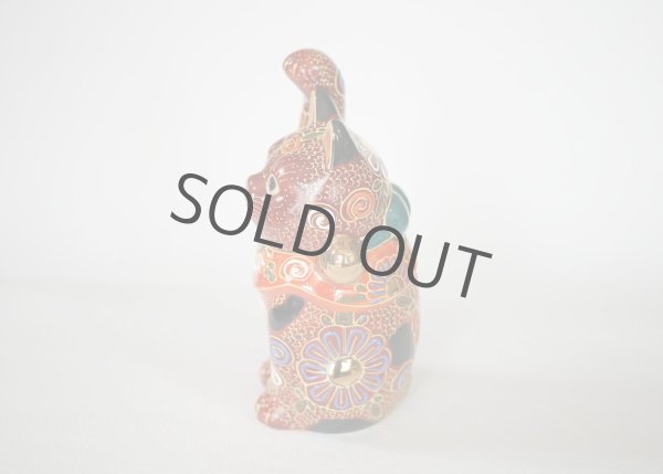 Photo4: Japanese Lucky Cat Kutani Porcelain Maneki Neko yon mori H 14cm  (4)