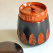 Photo3: Japanese Zelkova wooden tea caddy Kiriko black lacquerware (3)