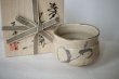 Photo1: Mino yaki ware Japanese tea bowl Shino harukusa kibo chawan Matcha Green Tea  (1)